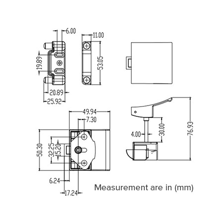 Handle push lock, Door Latch, Cabinet Cupboard Knob, Caravan Door Locks ...